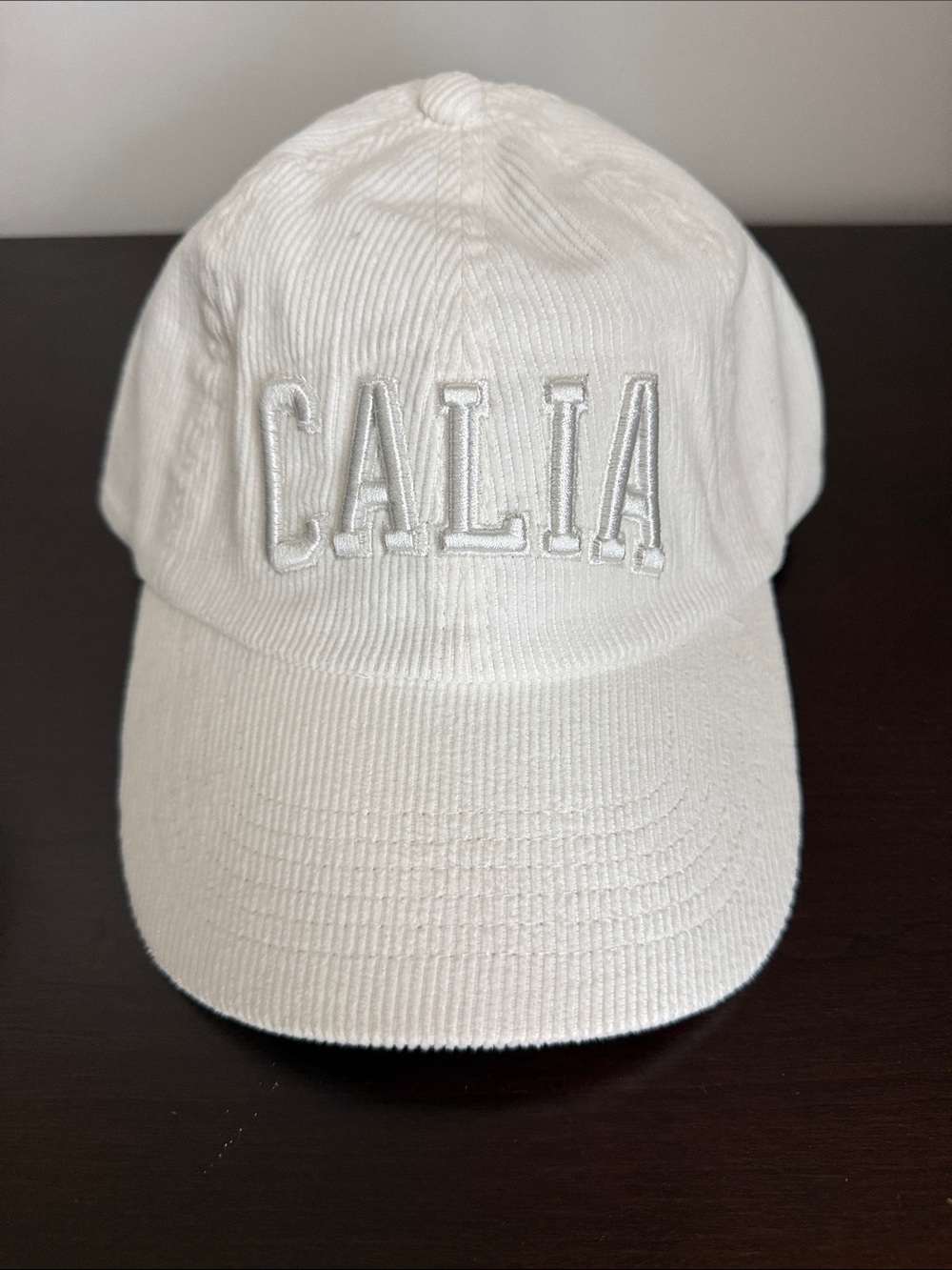 CALIA by Carrie Underwood White Corduroy Baseball Cap